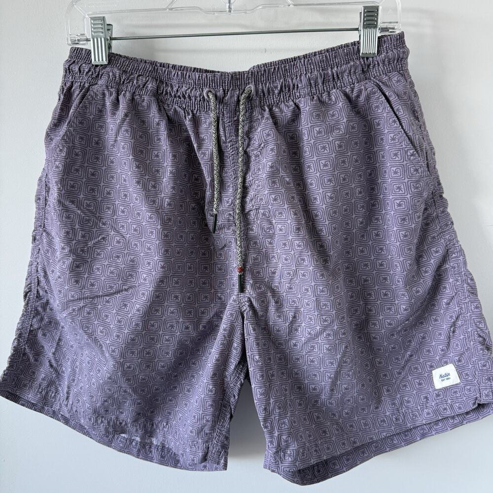 Katin Volley Swim Shorts Mens Large Floral Tropical Mesh Lined Trunks EUC